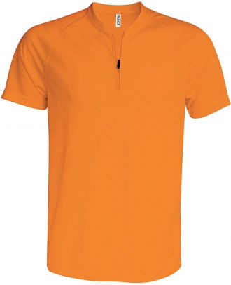 T-shirt 1/4 zip manches courtes unisexe PA486 - Orange