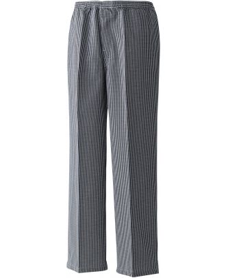 Pantalon de cuisine "Pull On" PR552 - Black / White