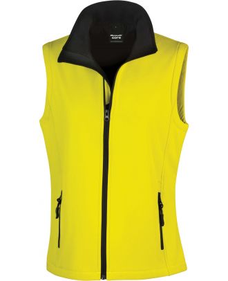 Bodywarmer Softshell Femme Printable R232F - Yellow / Black