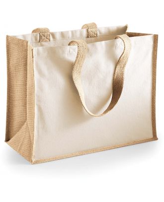 Sac cabas classique en jute W422 - Natural